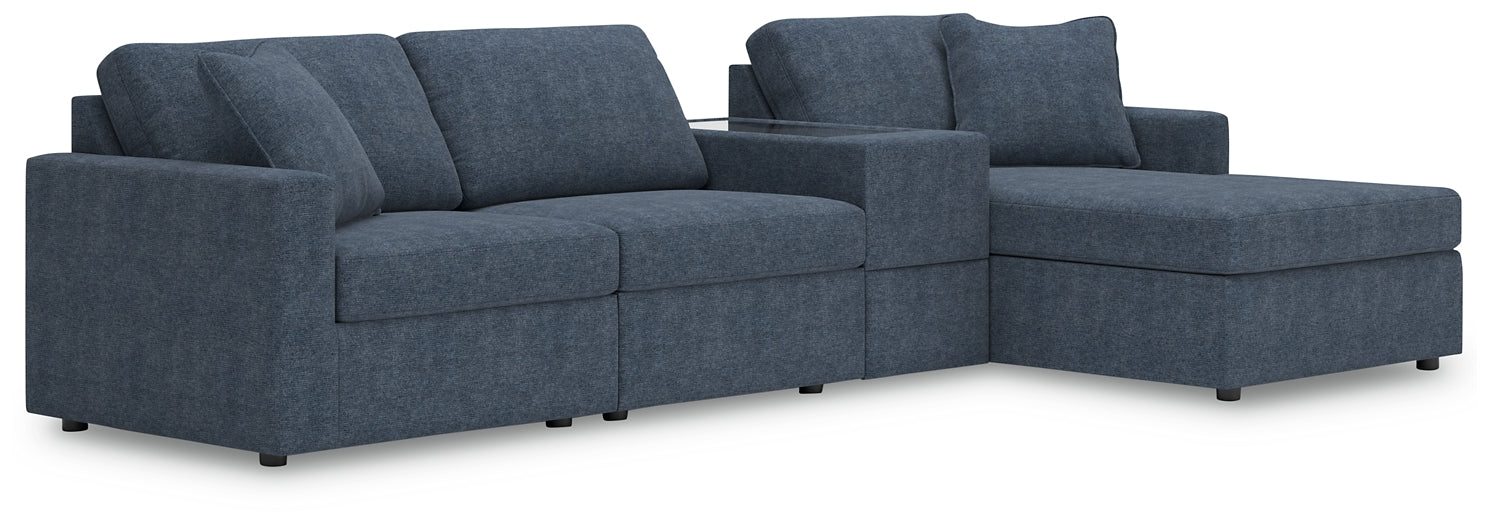 Modmax 4Piece Sectional with Chaise and Storage Console Warehouse