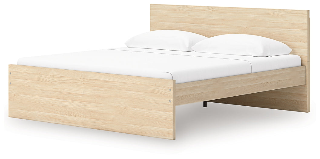 Onita King Panel Platform Bed with 1 Side Storage