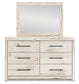 Lawroy Queen Panel Bed with Mirrored Dresser, Chest and Nightstand