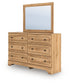 Aleaport King Panel Bed with Mirrored Dresser and Nightstand