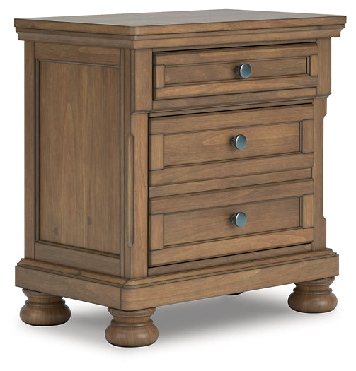 Feddinger California King Panel Bed with Mirrored Dresser and Nightstand